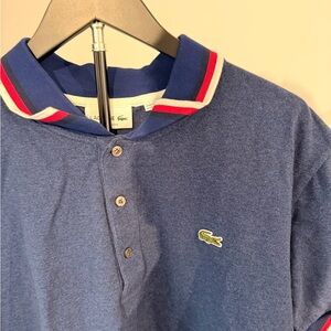 Lacoste Polo Shirt in Blue with Red Accents